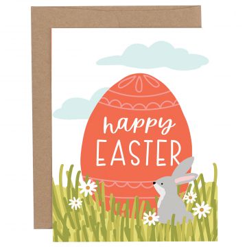 Happy Easter Egg Greeting Card